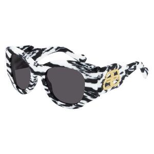 Balenciaga Paris Cat Sunglasses Zebra White Sunglasses